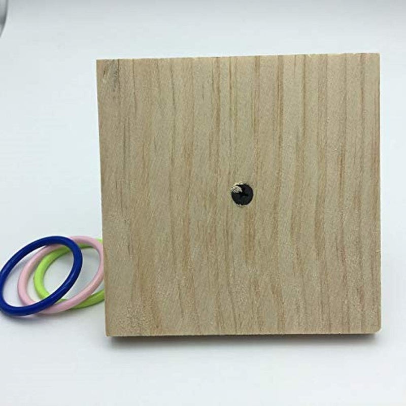 Litewoo Bird Intelligence Training Toy Wooden Parrot Trick Tabletop Toys Color Rings Toss Wooden Base Games Toy - Image 5